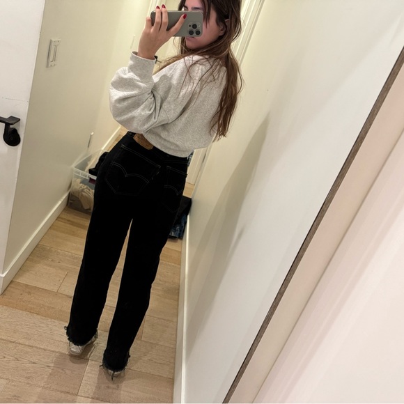 vintage black levi’s size 26 straight leg - Picture 3 of 4